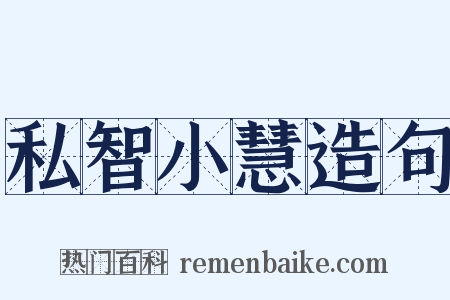 私智小慧造句是什么意思的图片